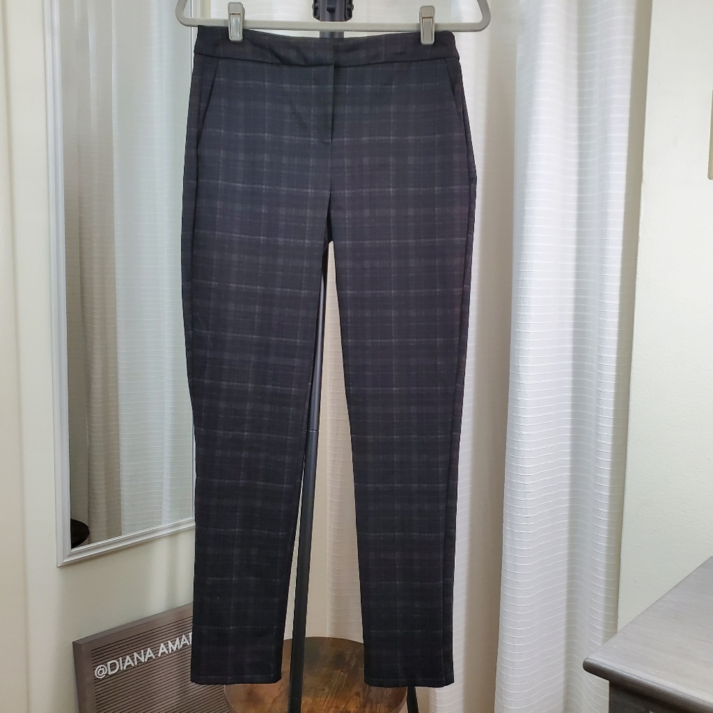 Rachel Zoe Plaid Pants Dark Navy, Red, Size 2